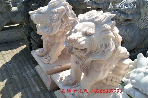 張家口1米高度青石石獅子批發零售——嘉祥嘉寧石雕廠精湛工藝展示