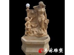 匠心傳承 西方噴泉雕刻與母子雕塑，石雕藝術中的永恒韻律